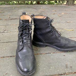 Frye James Lug Wingtip Leather Brogue Boot 9D